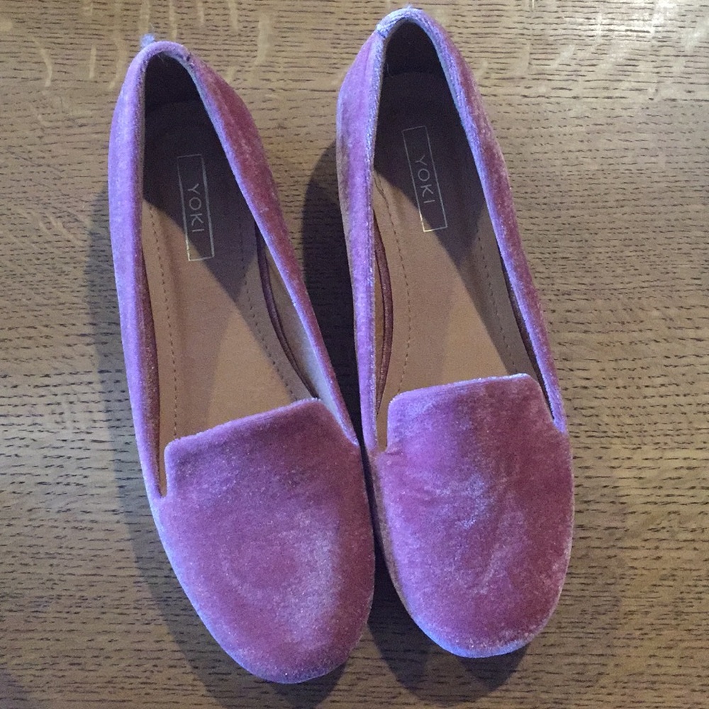 Pink Velvet Loafers